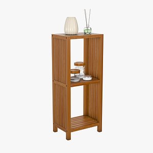 Bamboo Bathroom Shelf Unit