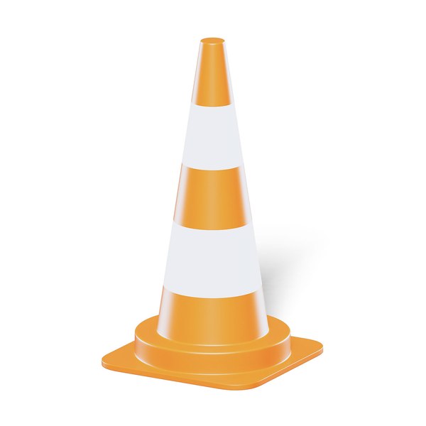 3D orange traffic cone - TurboSquid 1401079