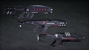 Modern Sci-Fi Rifles Bundle 4 3D