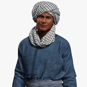 Middle Eastern Nomad Character Rigged Game Ready