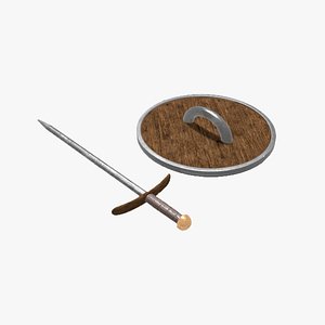 Medieval Sword with a Shield model
