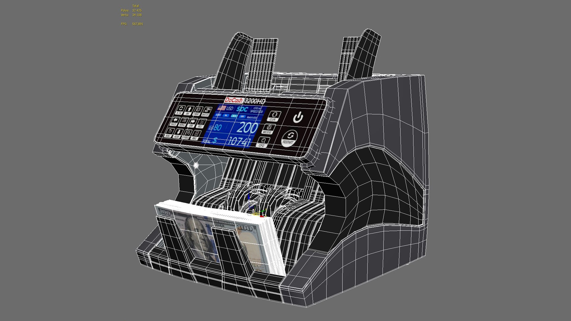 3D Banknote Counter Docash 3200 HD - TurboSquid 2205111