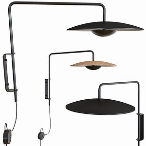 3D wall light swing arm model