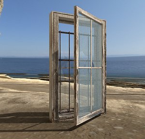3D model abandoned window