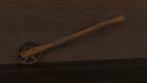 weapon axe sprocket 3D model