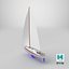 Sailing Yacht Low-poly PBR