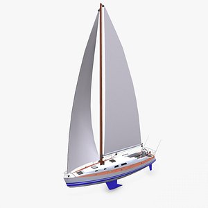 Sailing Yacht Low-poly PBR 3D model