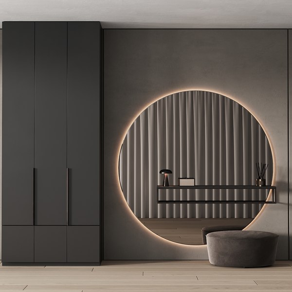 Big round mirror discount