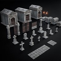 GOTHIC CEMETERY ASSET PACK