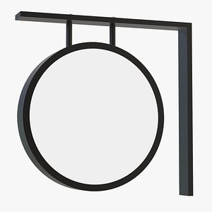 Outdoor Advertising Cercle Signboard 3D model