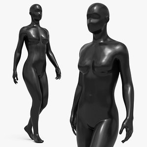 Female Mannequin Walking Animated Rigged For Maya