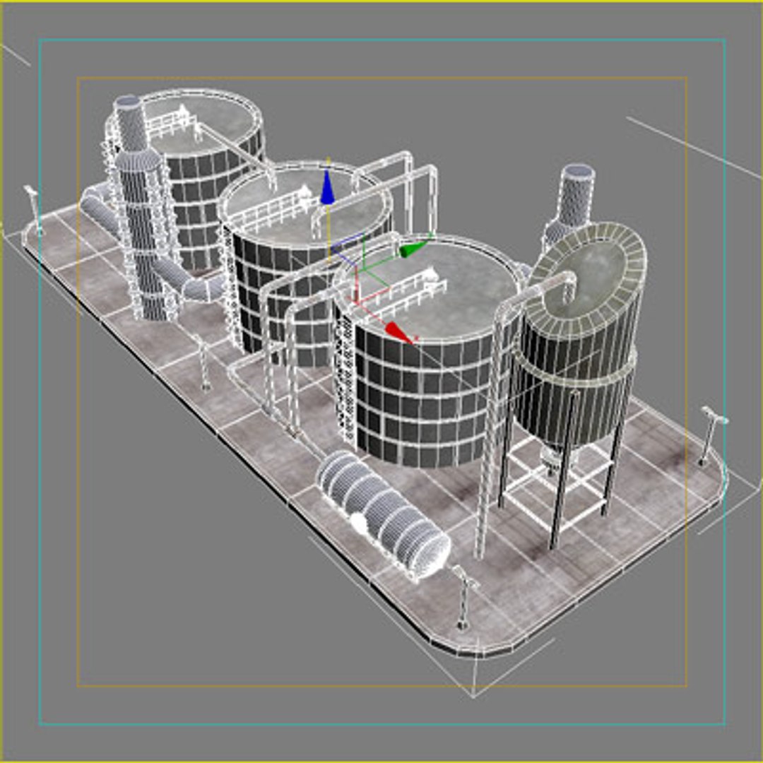 3d Model Industrial Structure