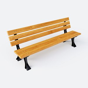 3D cast-iron bench model
