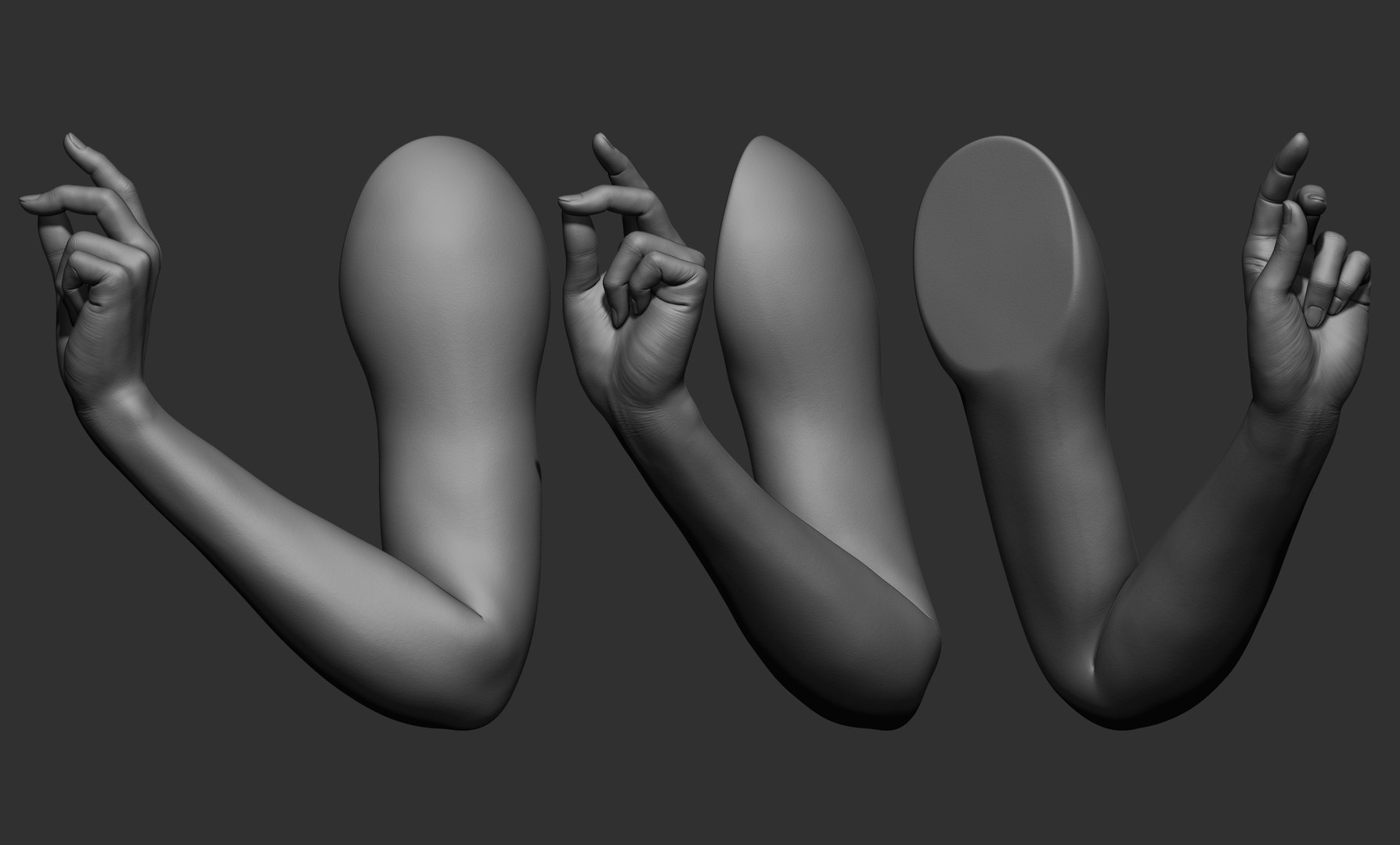 16 Female Arm Poses 3D Model - TurboSquid 1925496