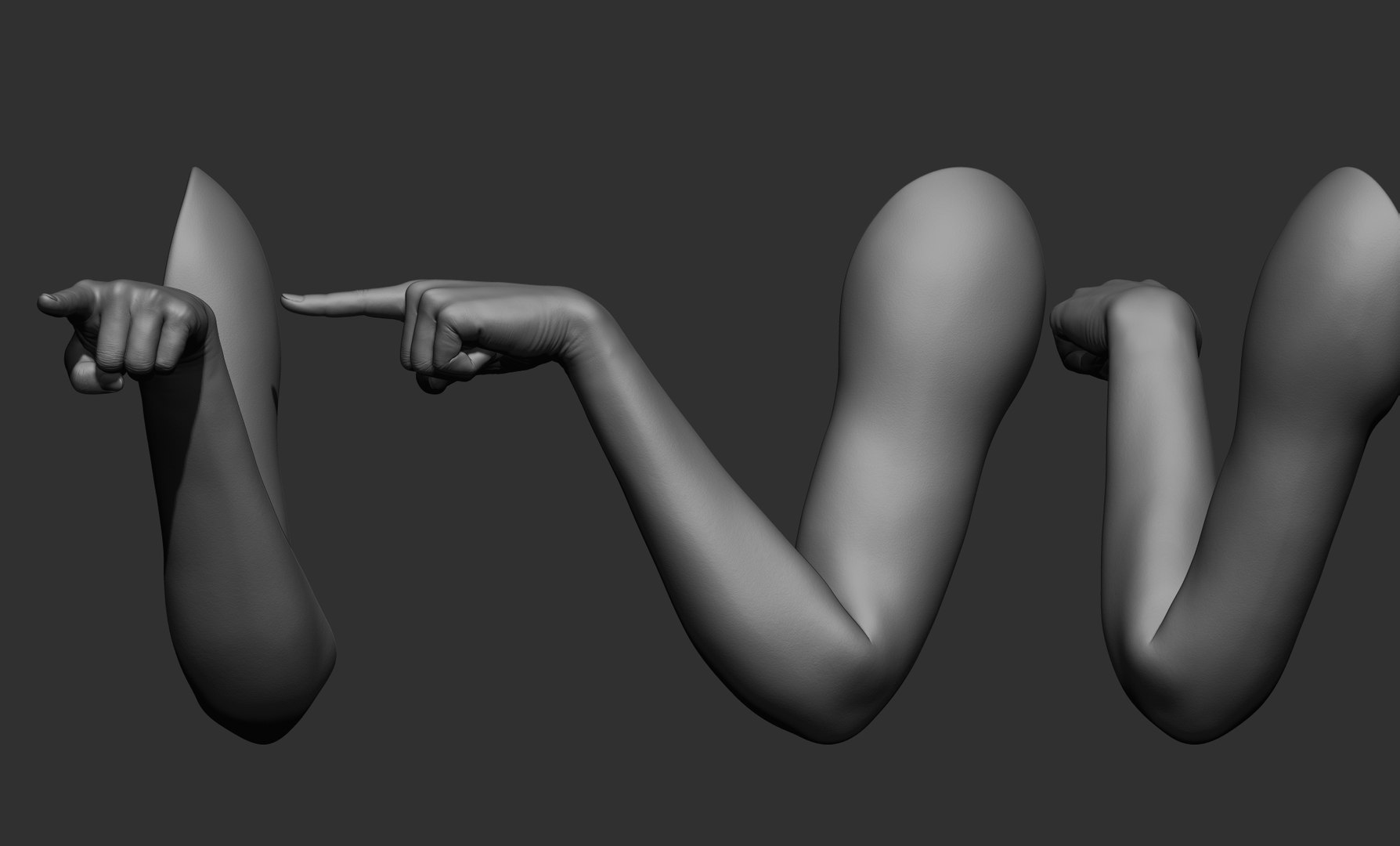 16 Female Arm Poses 3D Model - TurboSquid 1925496
