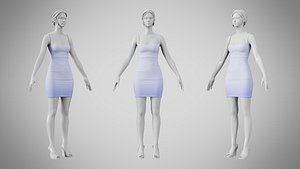 3D Dress 52 Periwinkle