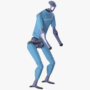 Autonomous Humanoid Robot Rigged for Cinema 4D 3D model
