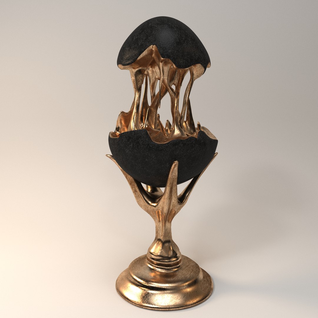 Black egg statue 3D model - TurboSquid 1615941