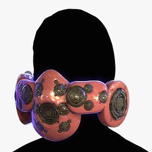 3D Gas mask respirator scifi futuristic 3D model model