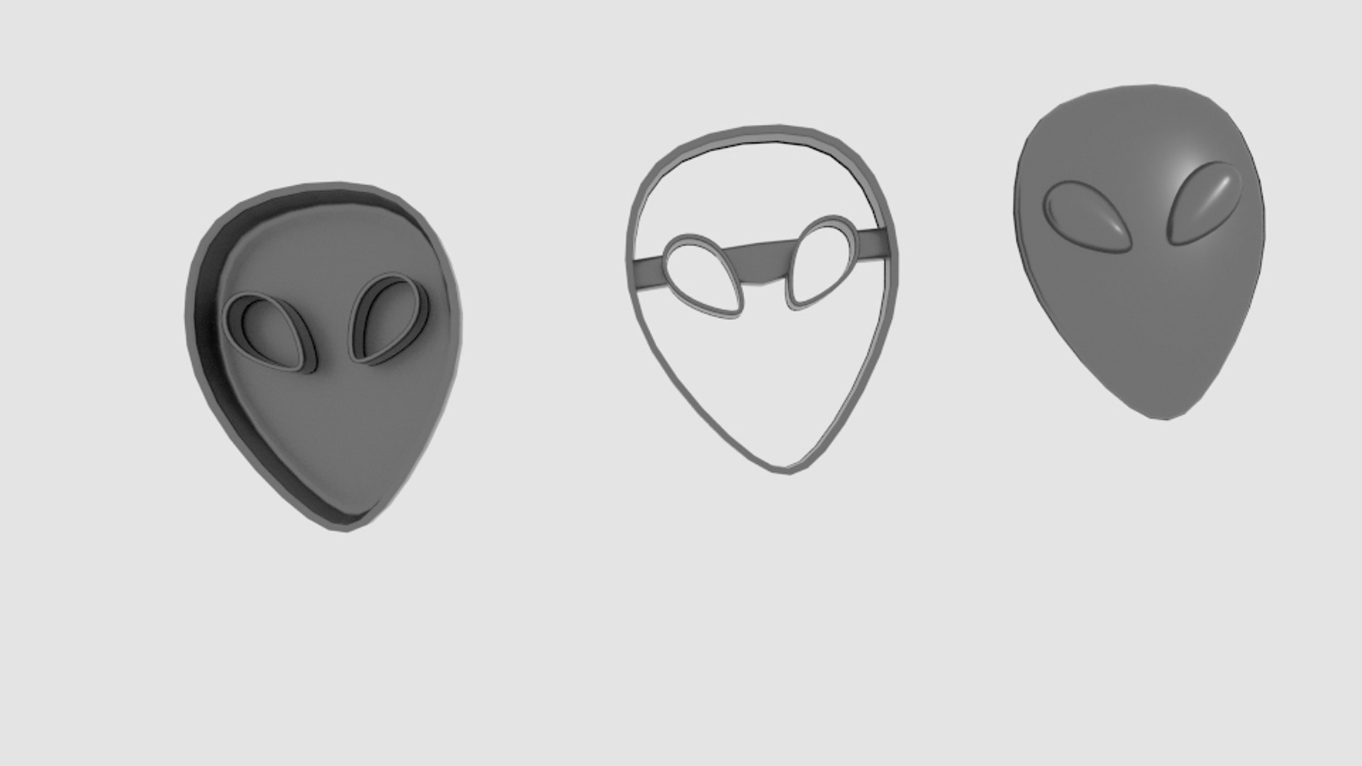 Alien Head Cookie Cutter 3D Model - TurboSquid 1308300