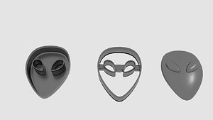 alien head cookie cutter 3D model