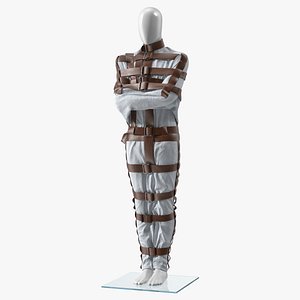 Straitjacket on Mannequin with Leather Belts