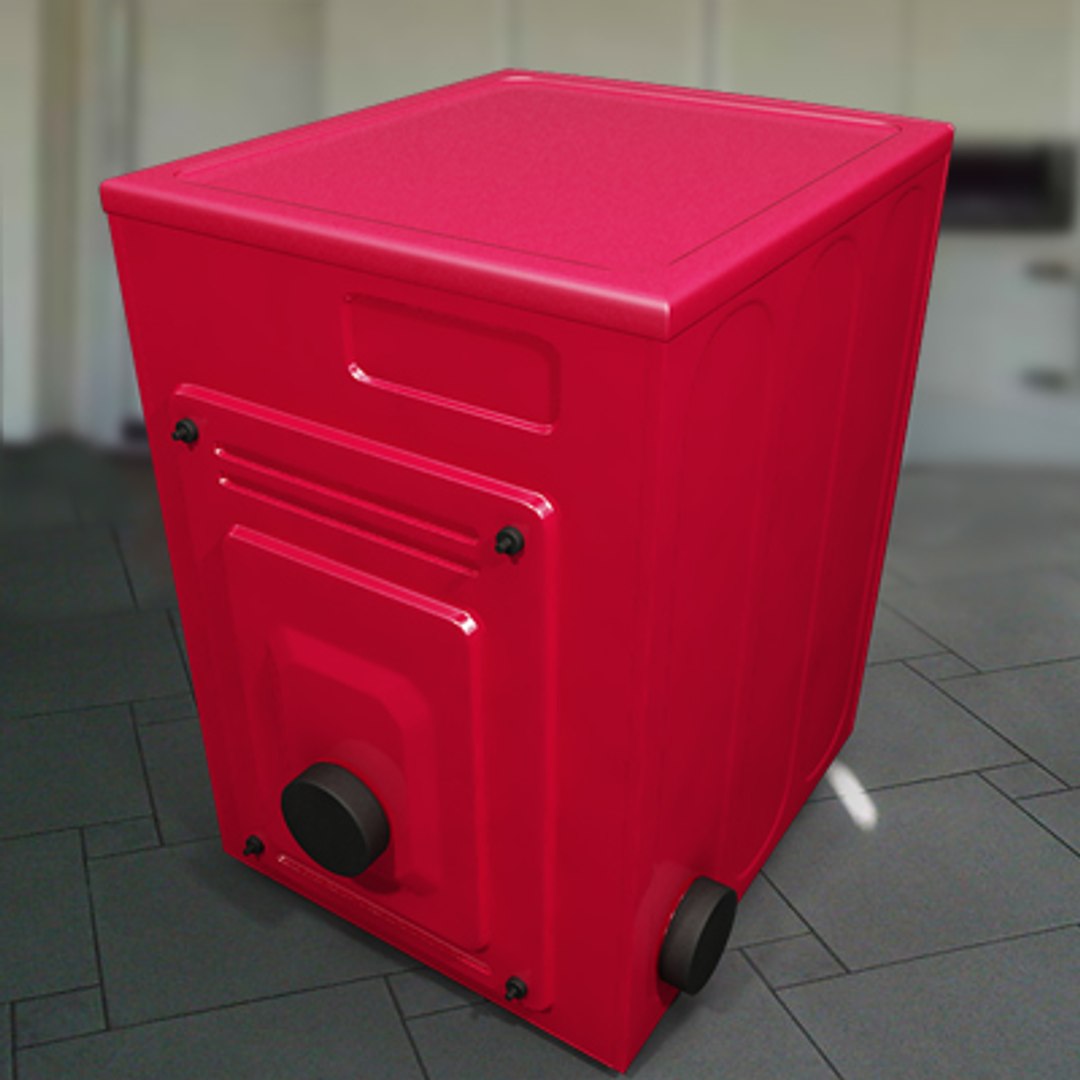 Red Dryer 3d Model