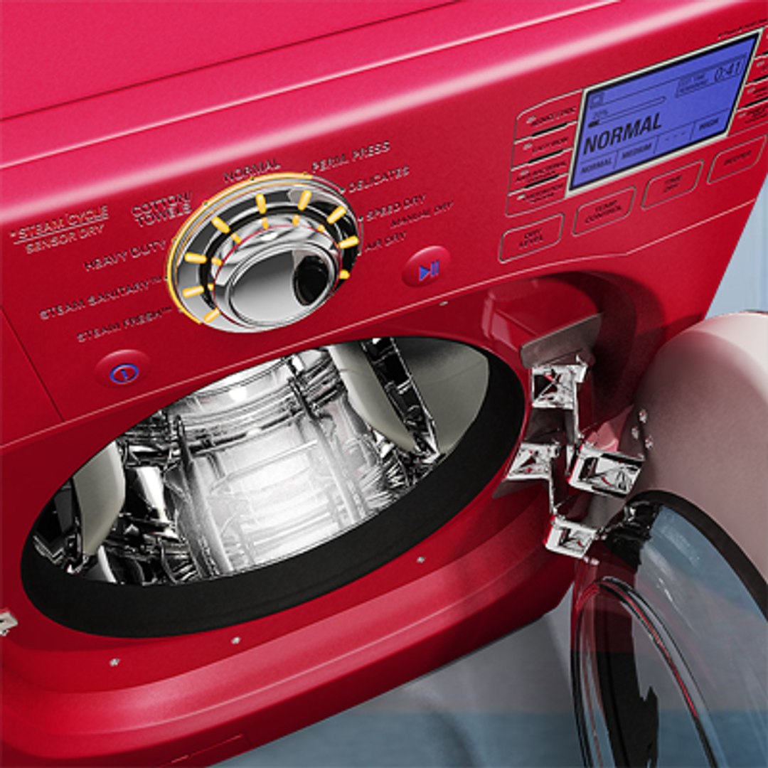 Red Dryer 3d Model