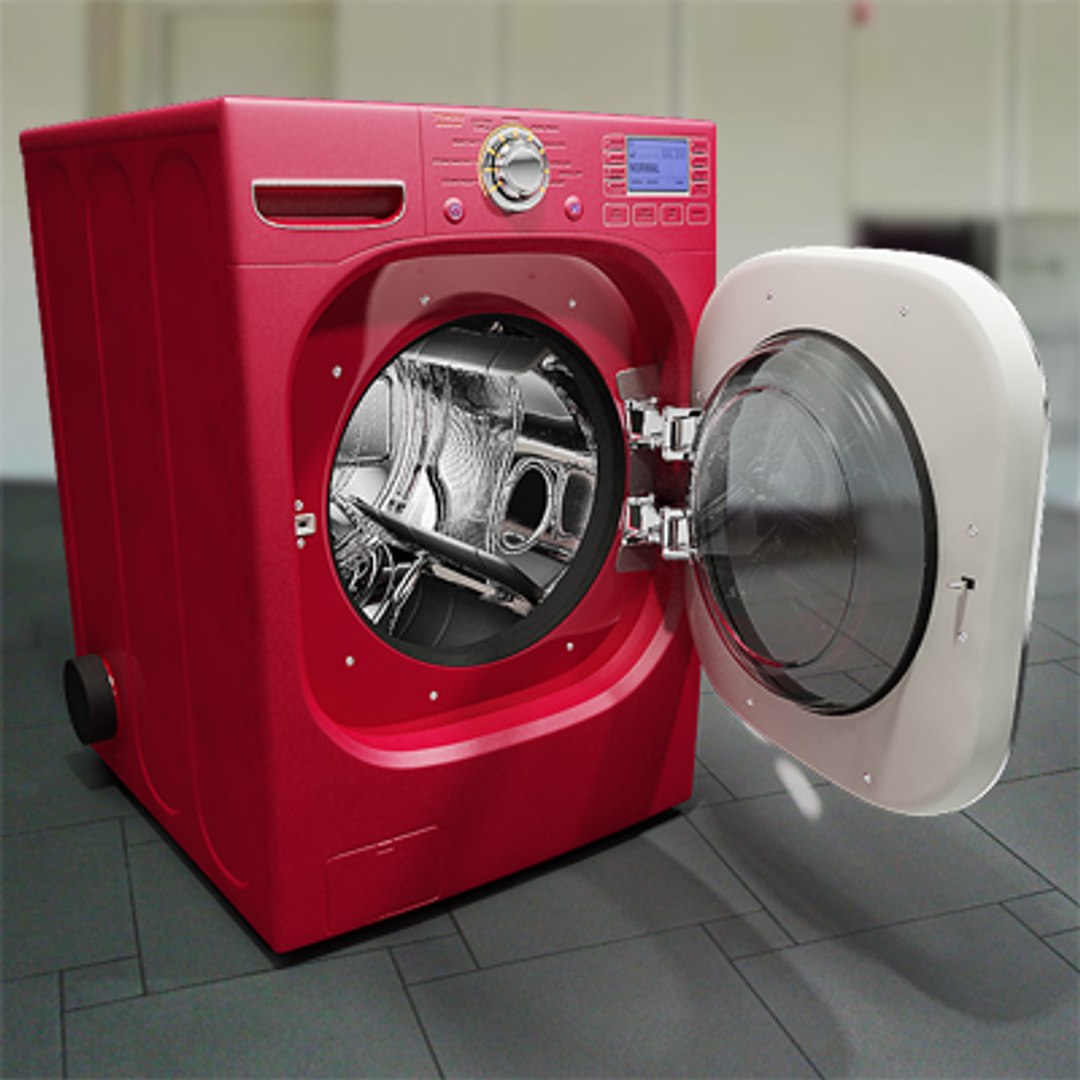 Red Dryer 3d Model