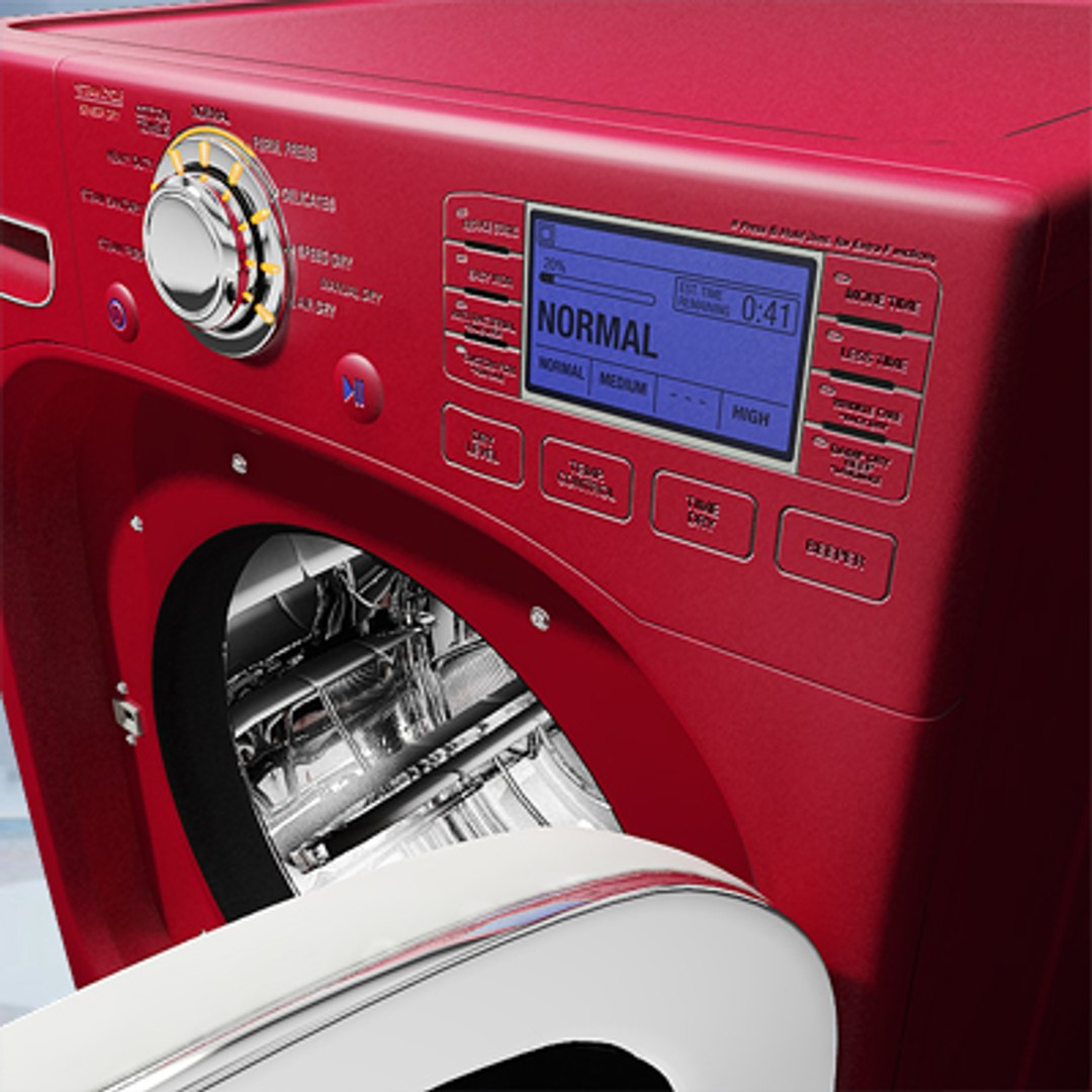 Red Dryer 3d Model