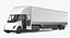 tesla semi trucks trailers 3D model