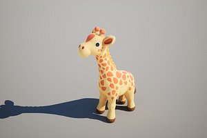 Cute Giraffe Toy 3D model