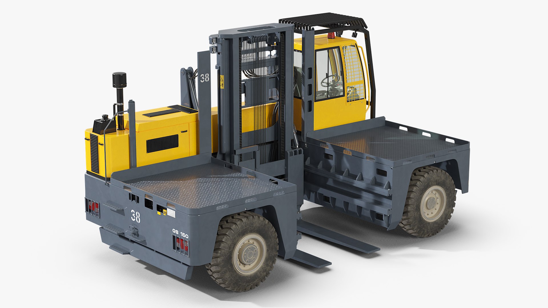 3D Heavy Sideloader Truck GS 150 Model - TurboSquid 2411194