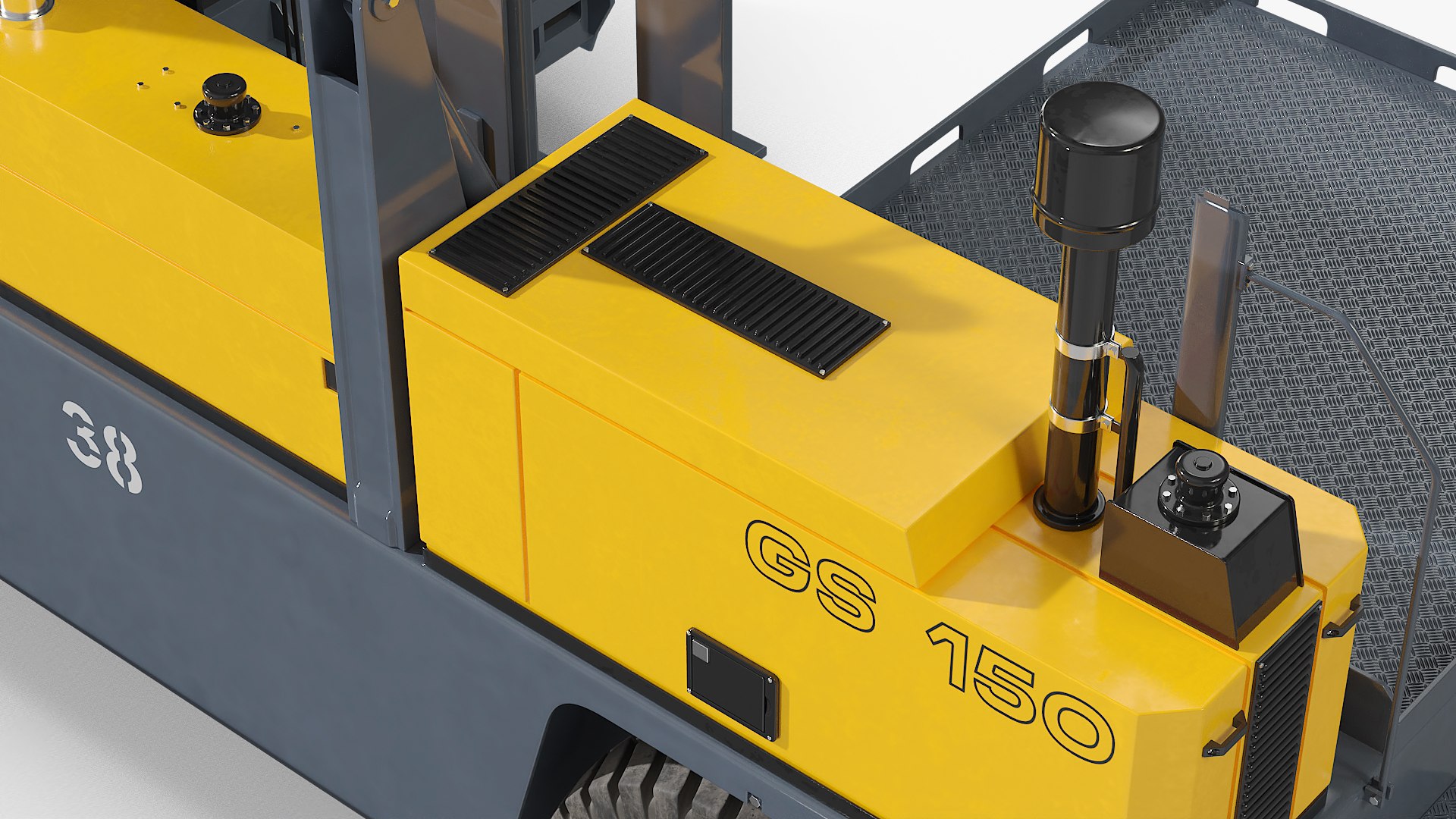 3D Heavy Sideloader Truck GS 150 Model - TurboSquid 2411194