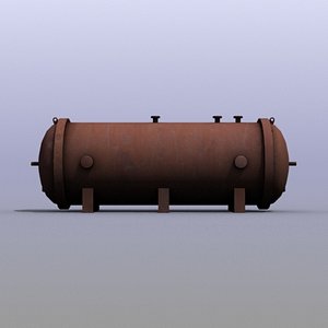 3d low-poly emergency water tank