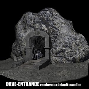 cave entrance,low poly