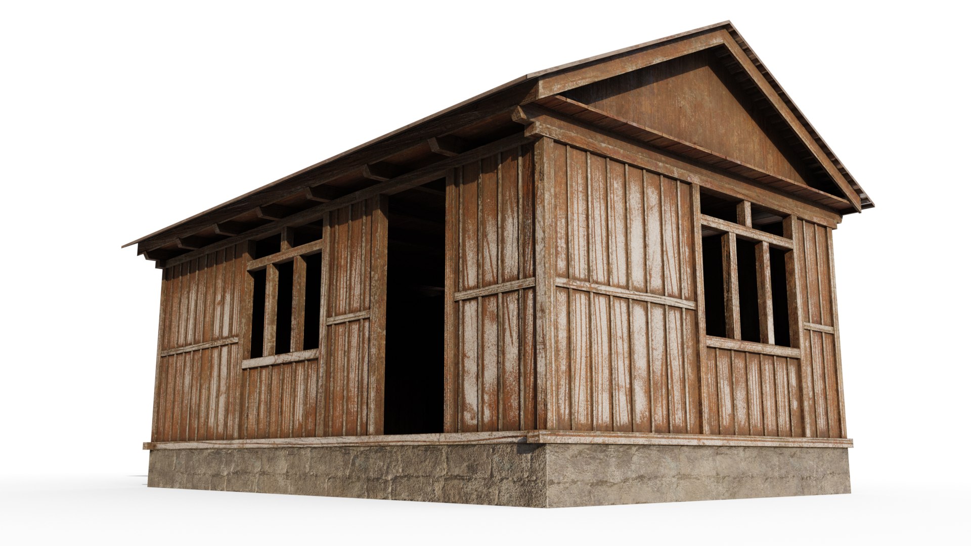 3D Wooden Shack - TurboSquid 1871479