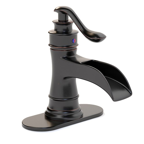 3D model Bathfinesse Oil Rubbed Bronze Bathroom Faucet Single Handle ...