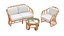 Vintage Rattan Furniture with Cushions Set