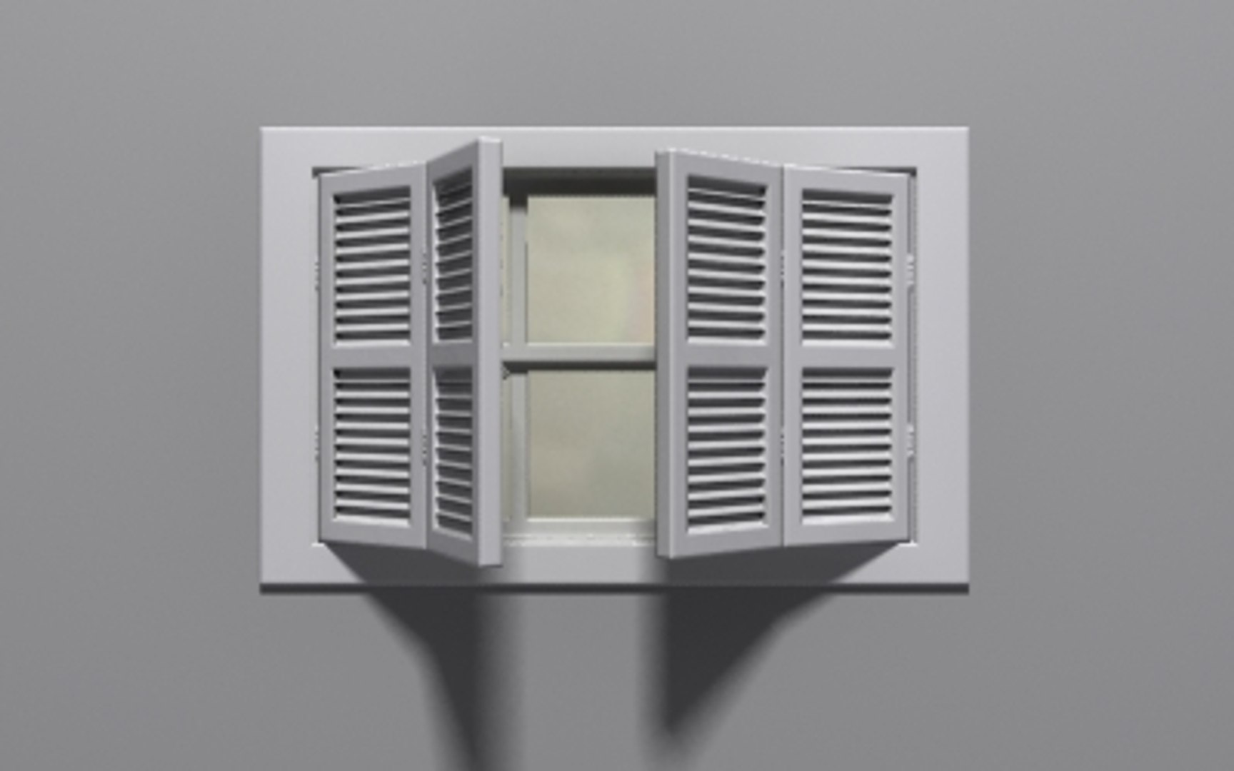 Window Glass Shutters 3d Model