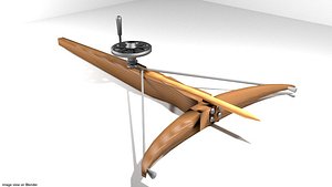 bow crossbow medieval 3d model