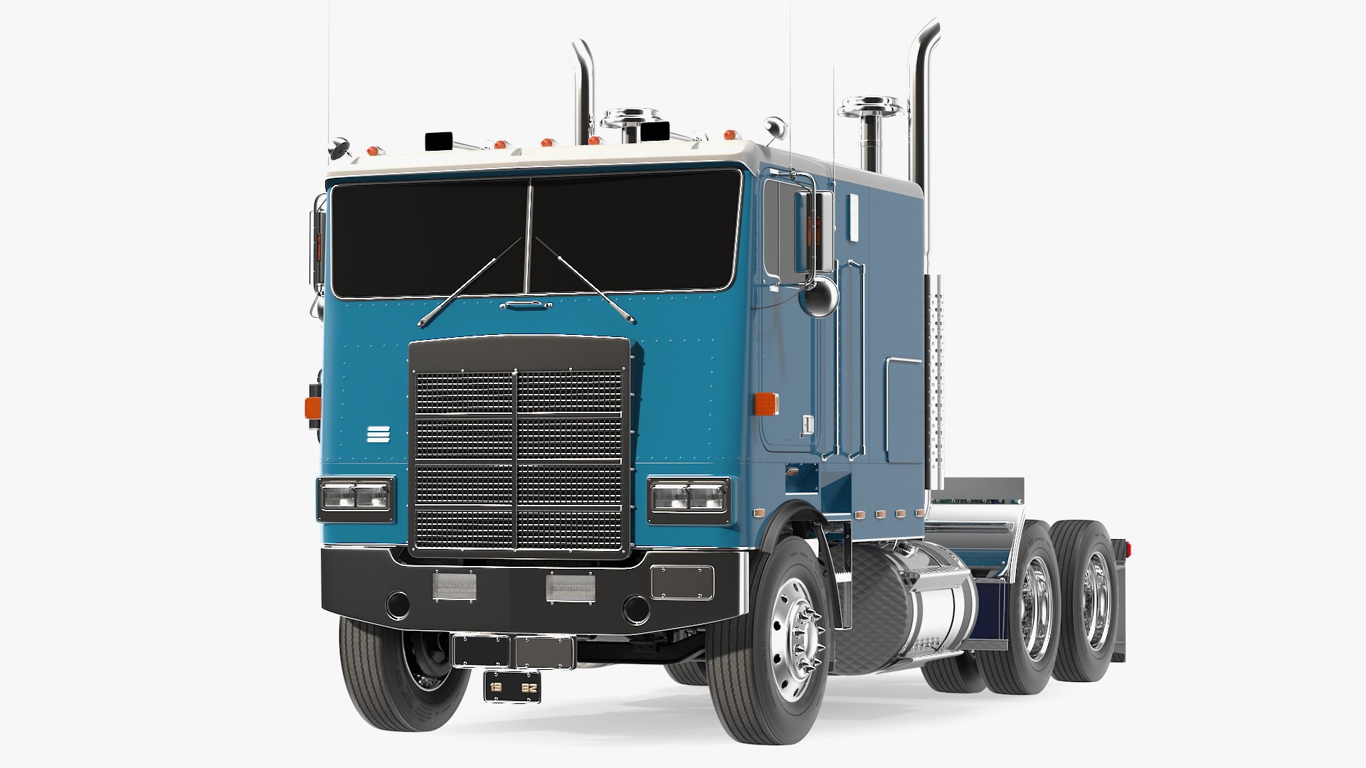 Cabover Truck Simple Interior 3D model preview