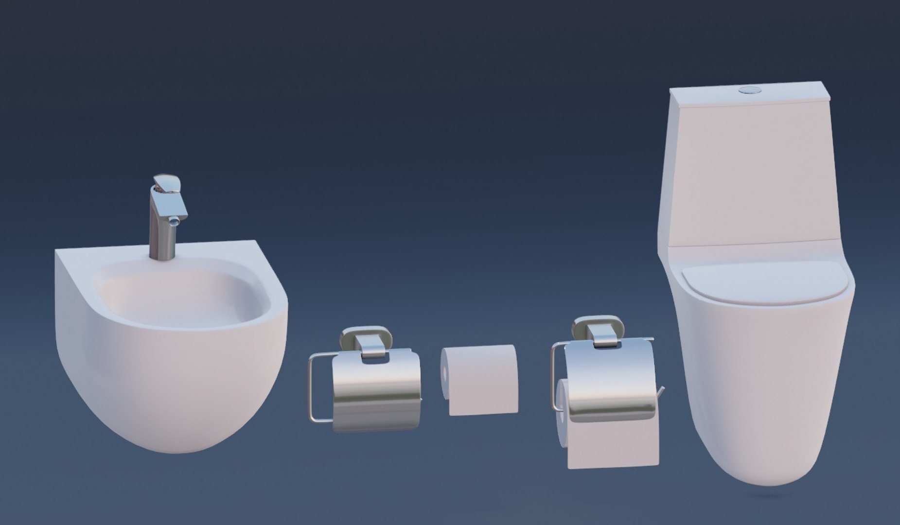 3D Model Toilet Bathroom Bath - TurboSquid 1372897