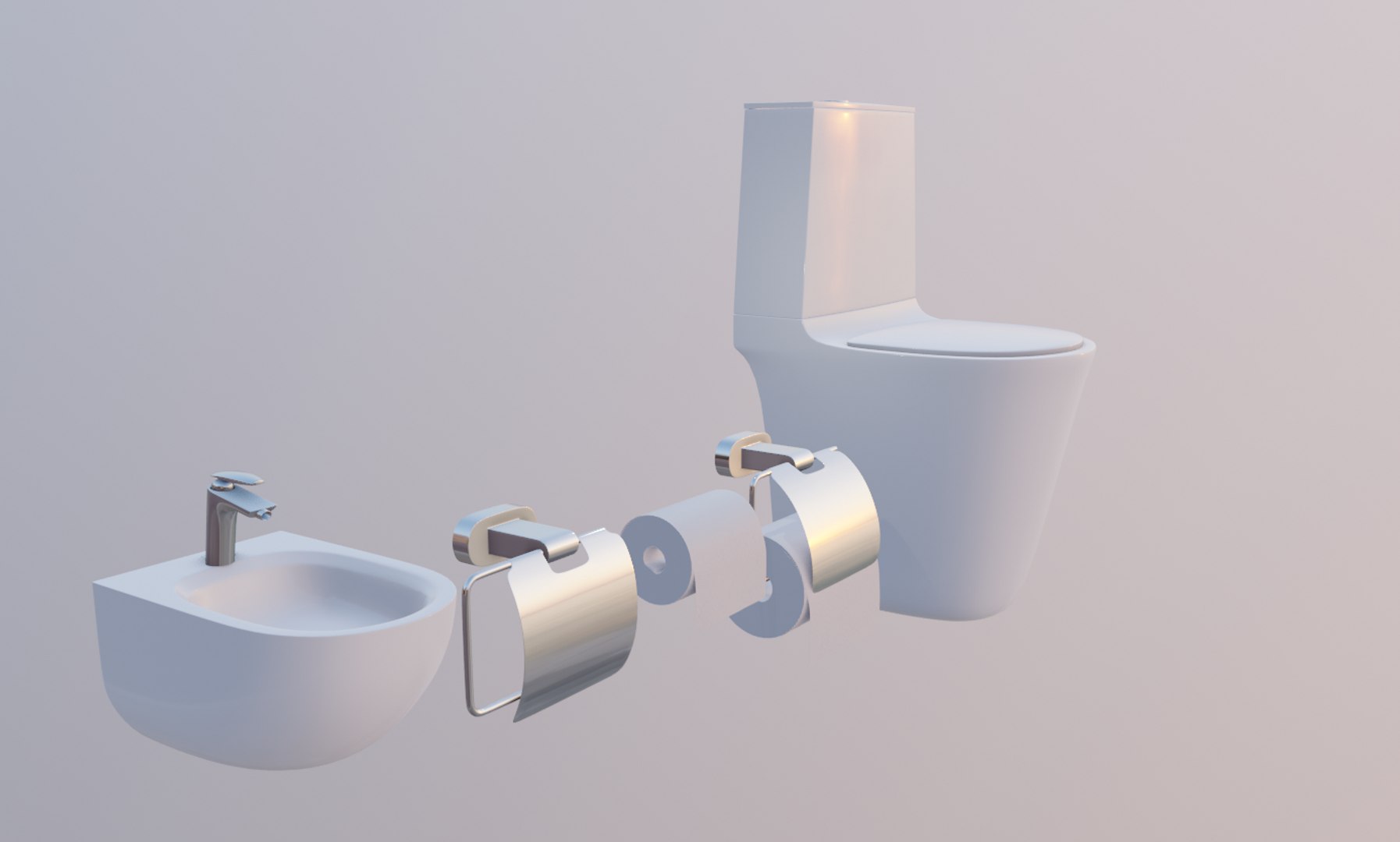 3D Model Toilet Bathroom Bath - TurboSquid 1372897