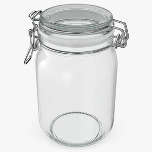 Clear Glass Pasta Jar