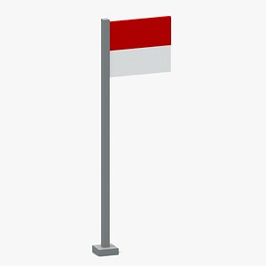Indonesia Flag 3D