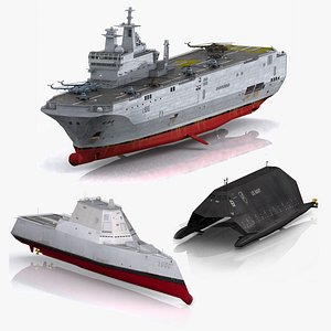 3D Military Ships Collection