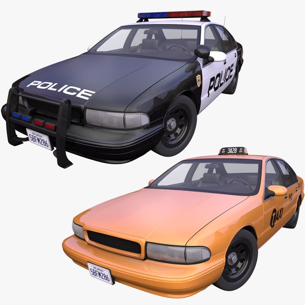 pack generic american taxi 3D model