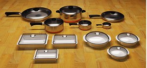 3dsmax pots pans bakeware