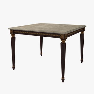 french louis xvi dining table 3d model